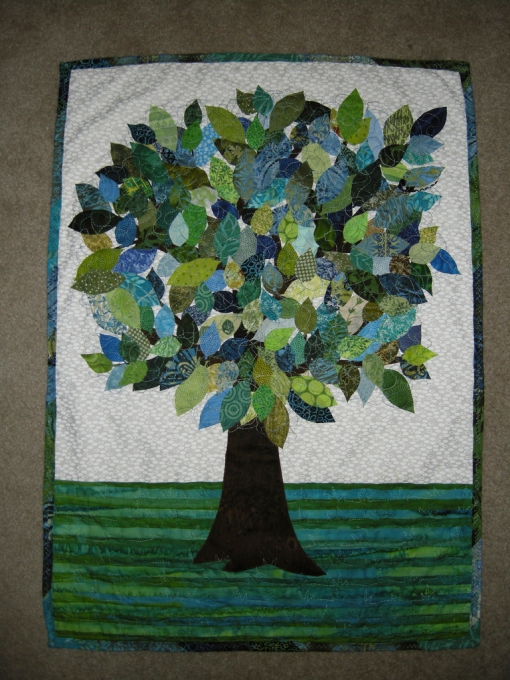 Finished Tree Art Quilt - Front - 9-09
