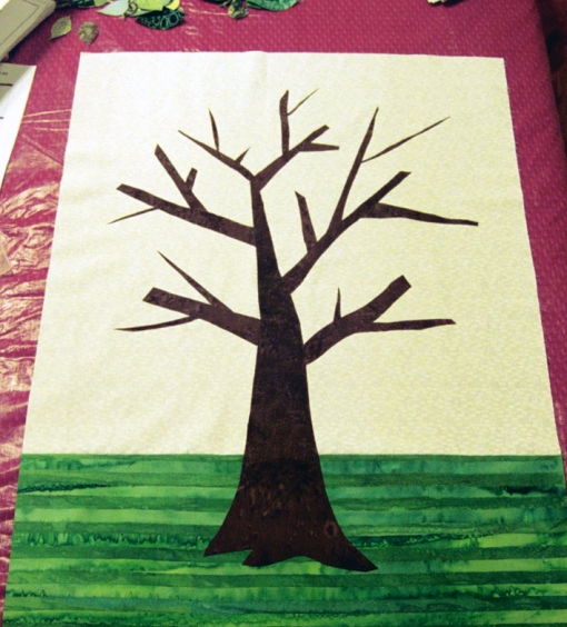 Fusing the brown Tree Trunk and Branches - 9-1-09